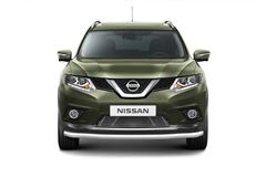 Накладка на решётку бампера (без парктроника) 10 мм (НПС) Nissan X-Trail 2015-